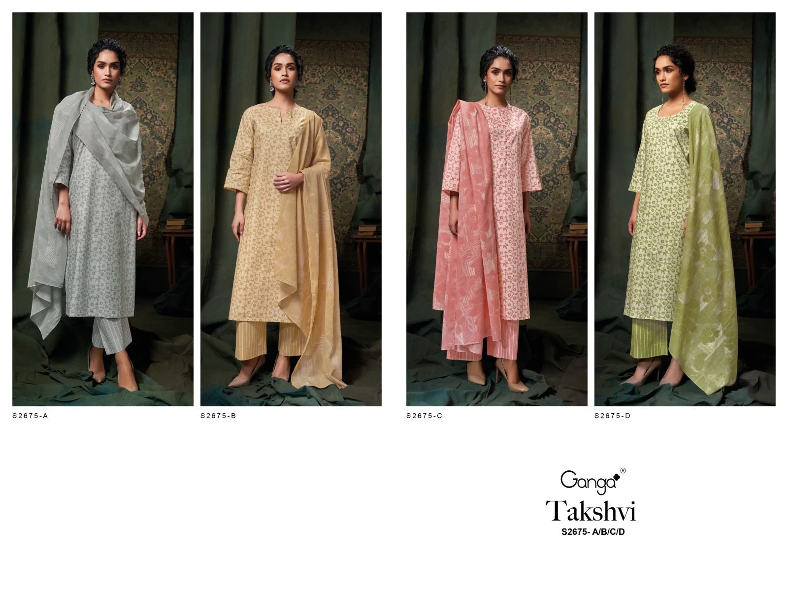 Ganga Takshvi 2675 Premium Cotton Printed Wholesale Fancy Salwar Suit Catalog — Wholesale Salwar Suits, Ganga wholesale from Surat — view 4